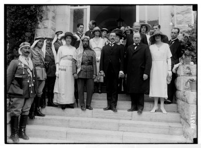 Mr. and Mrs. Winston Churchill at Government House reception on March 28, 1921, Jerusalem LOC matpc.04380