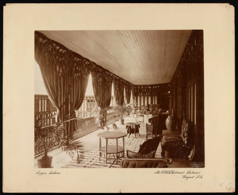Mr. O.H.P. Belmont, Belcourt, Newport, R.I. Loggia interior - Frank H. Child, photographer, Newport, R.I. LCCN2014650198