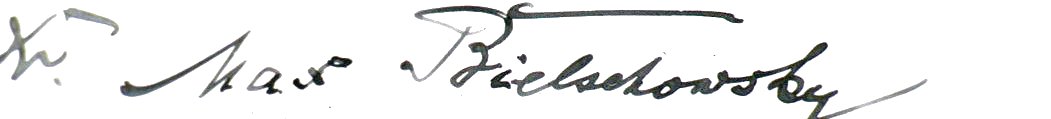 Max Bielschowsky signature