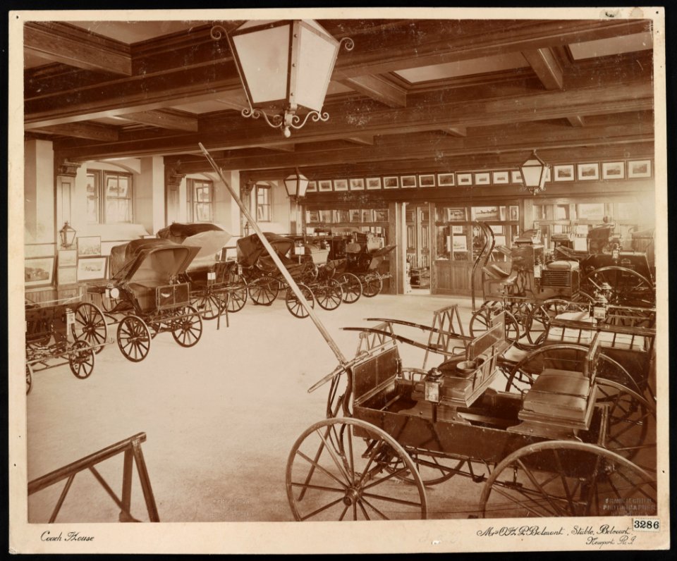 Mr. O.H.P. Belmont, stable, Belcourt, Newport, R.I. Coach house - Frank H. Child, photographer, Newport, R.I. LCCN2014650196