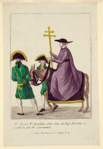 Mr. Speroni nce. apostolique, porte croix du Pape, précédant sa sainteté le jour du couronnement LCCN2007677542