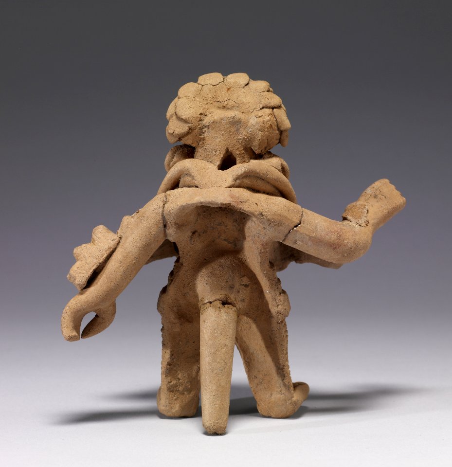 Mayan - Standing Figure with a Tied-Rope Pectoral - Walters 482782 - Back