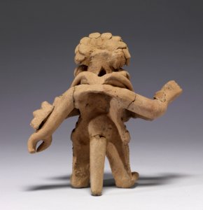 Mayan - Standing Figure with a Tied-Rope Pectoral - Walters 482782 - Back