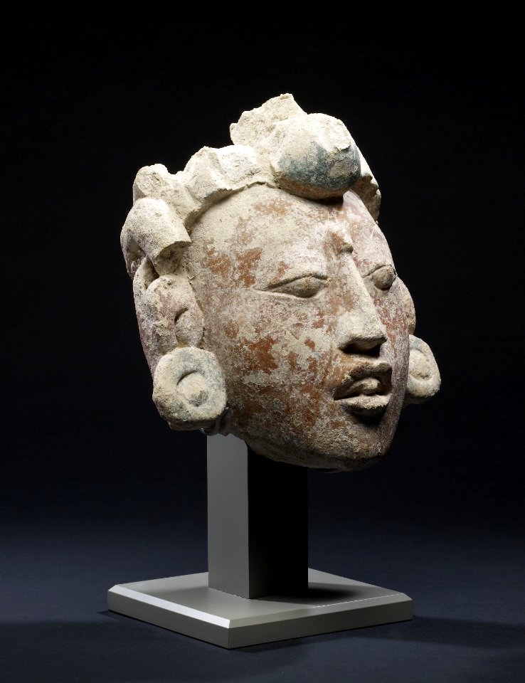 Mayan - Stucco Portrait Head - Walters 20092026 - Three Quarter Right