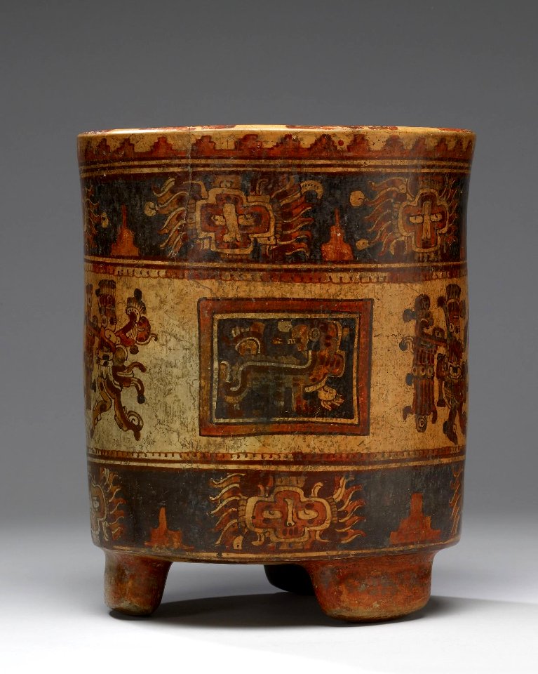 Mayan - Tripod Vessel - Walters 20092034 - Side E