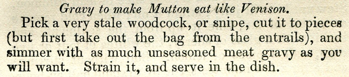 Mrs Rundell Gravy to make Mutton eat like Venison