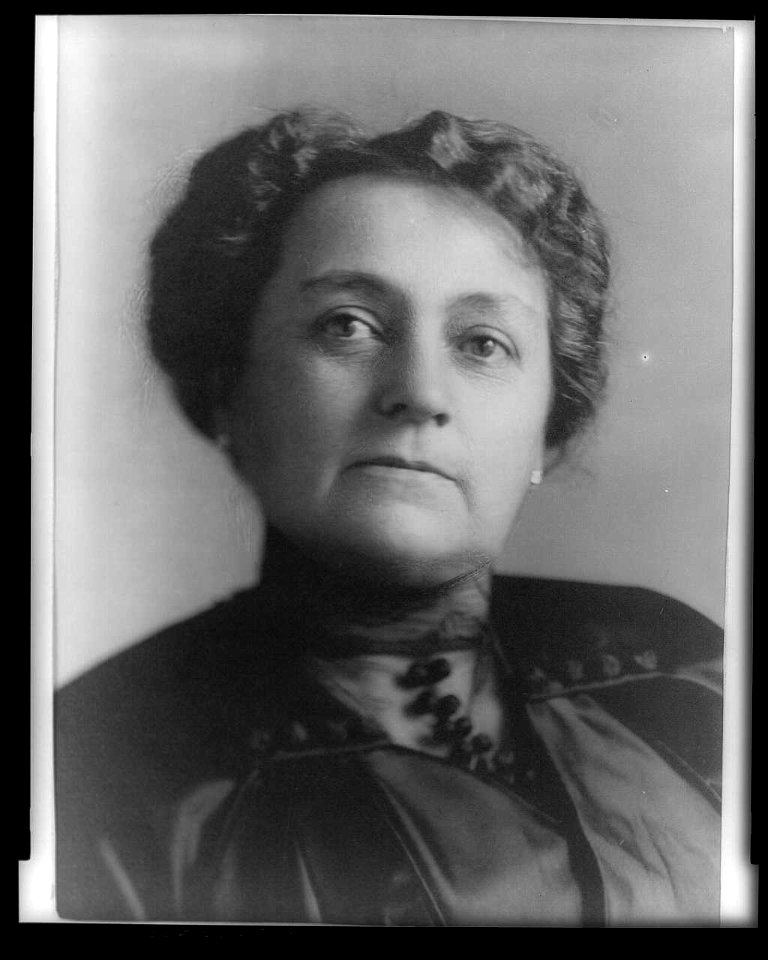 Mrs. Benjamin Harrison, three-quarters length portrait, seated, facing slightly left LCCN96525600