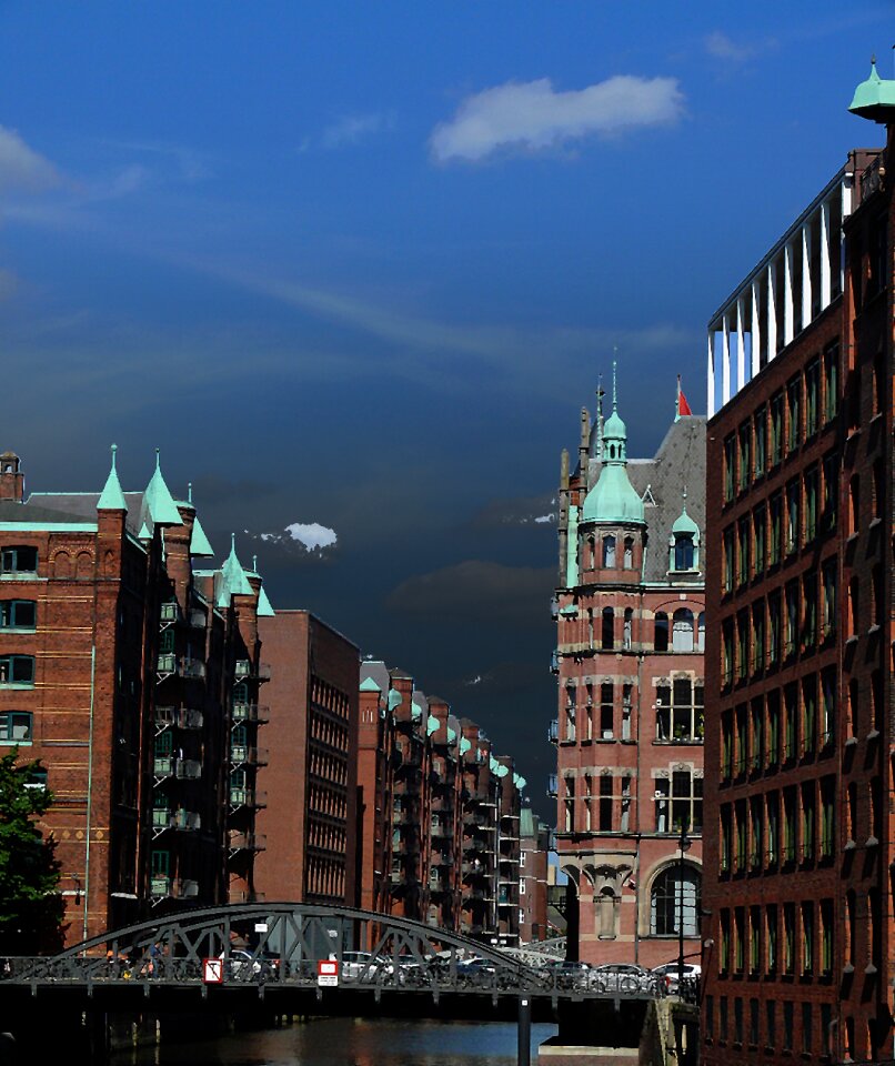 Urban landscape sky hamburg