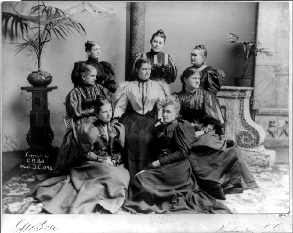 Mrs. Cleveland with ladies of the Cabinet LCCN2001703925