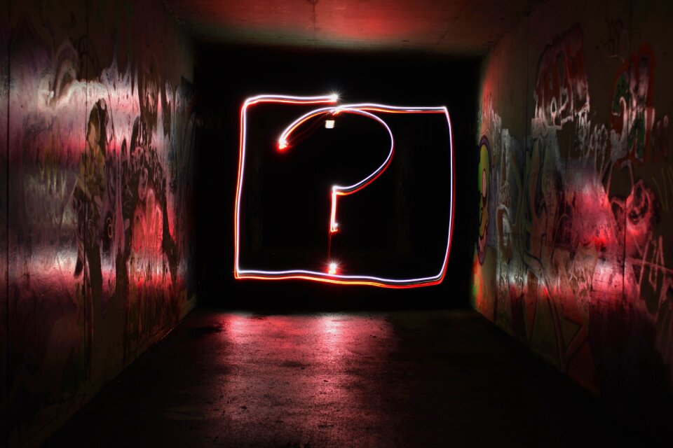 Question mark box wall