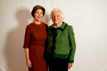 Mrs. Barbara Bush and Mrs. Laura Bush