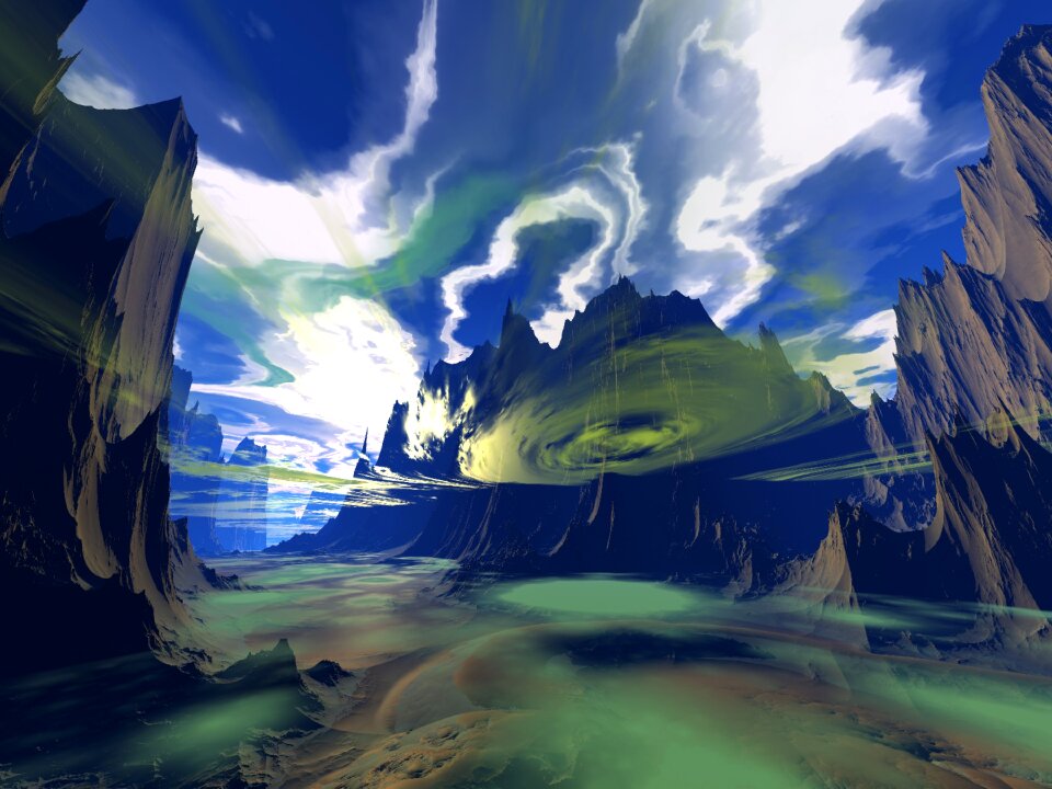 Travel panoramic cloudscape