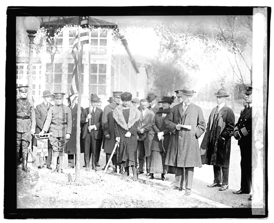 Mrs. Harding at tree planting LOC npcc.05285