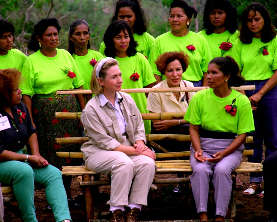 Mrs. Hillary Rodham-Clinton and Faustina Hunez in Chica