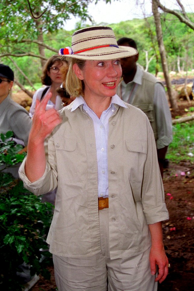 Mrs. Hillary Rodham-Clinton during her visit to Fort Clayton