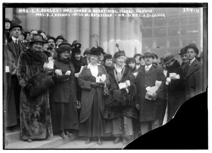 Mrs. E.C. Burges, Mrs. Sarah A. Barry, Mrs. Isabel Berwin, Mrs. D.J. Addams, Miss M. Rothschild, Mr. & Mrs. J.D. Gluck LCCN2014700680
