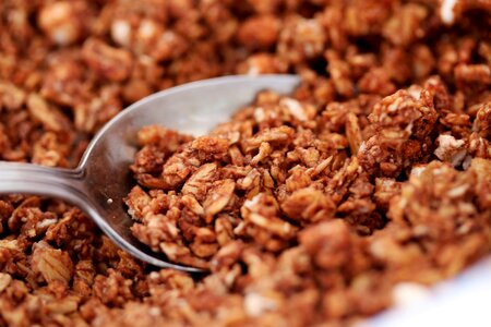 Pieces spoon oatmeal