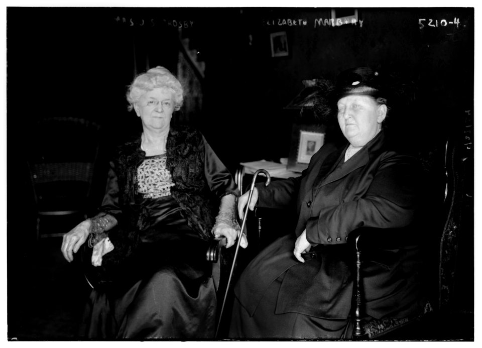 Mrs. J.S. Crosby & Elizabeth Marbury of the Woman's Democratic League of the State of New York in 1922