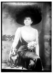 Mrs. Joseph Palmer Knapp seated with dog LCCN2014686313