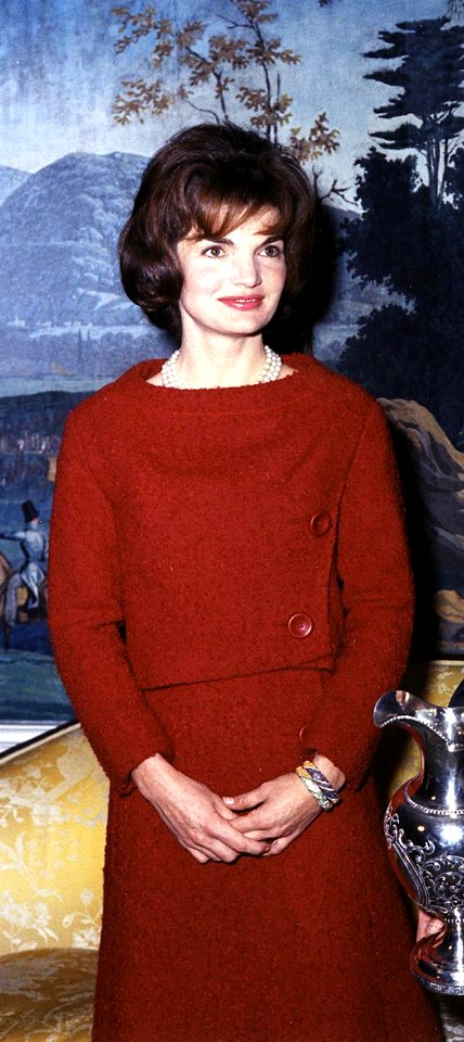 Mrs. Kennedy in the Diplomatic Reception Room