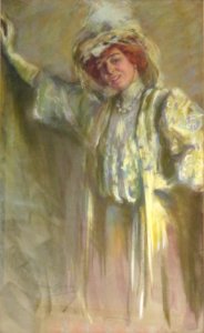 Mrs. Leslie Carter by Alice Pike Barney, pastel, Dayton Art Institute