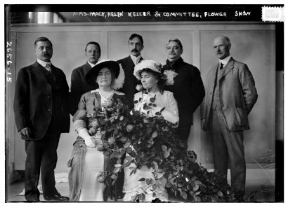 Mrs. Macy, Helen Keller & Committee, Flower Show LCCN2014692730