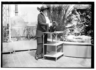 Mrs. Malcolm Strauss and pet LCCN2014692455
