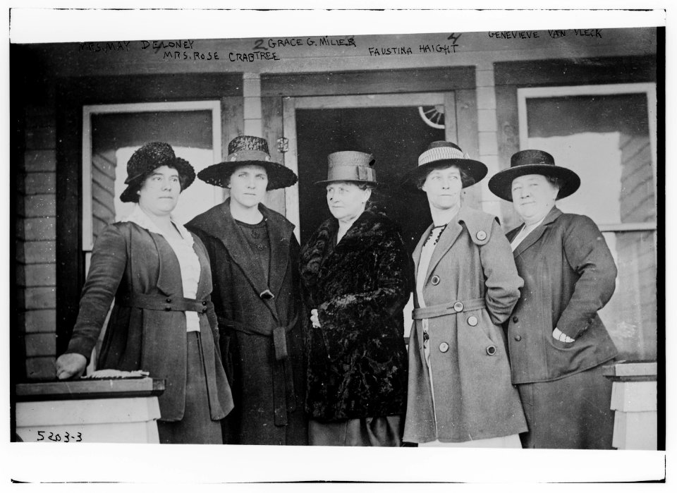 Mrs. May Deloney, Mrs. Rose Crabtree, Grace G. Miller, Faustina Haight, Genevieve Van Vleck LCCN2014710710