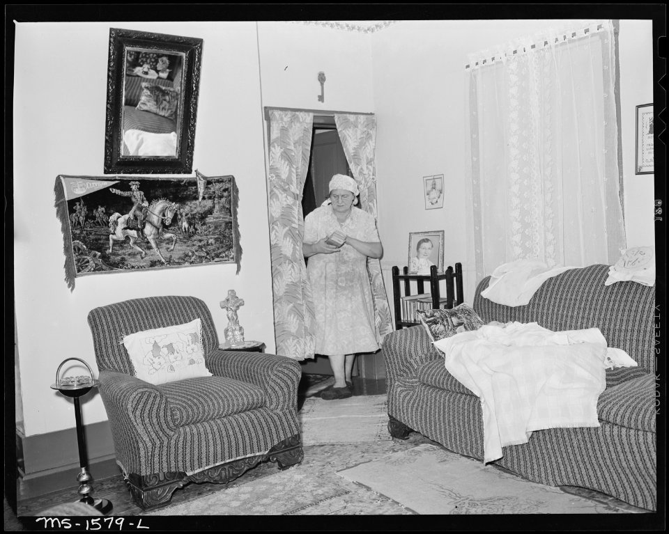 Mrs. Martin Majerczyk. wife of retired miner. They sitll live in the company house which has been their home since... - NARA - 540863