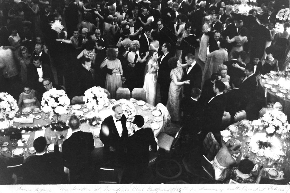 Mrs. Mary Woodard Lasker dances with President Johnson (14356087861)