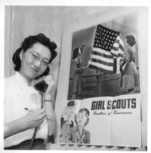 Mrs. Kim Obata, a registrar, for the Girl Scouts
