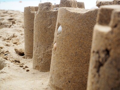 Vacations beach sand sculpture photo