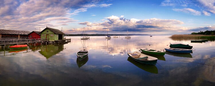 Panorama reflection ammersee photo