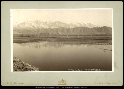 Mt. Nebo from Goshen, Eureka Branch R.G.W.Ry. (Rio Grande Western Railway), Utah. C.R. Savage Photo.