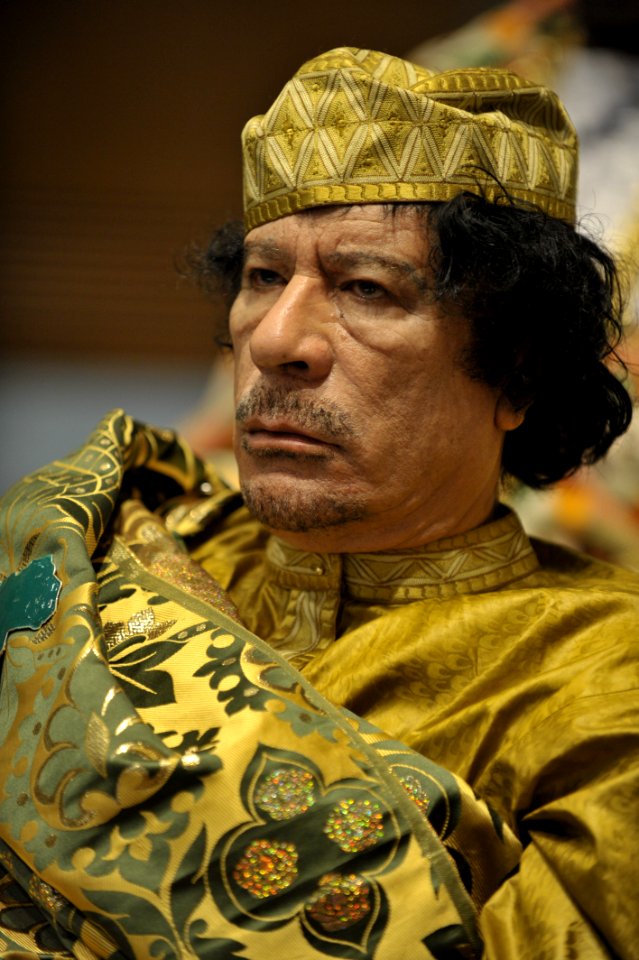 Muammar al-Gaddafi at the AU summit-LR