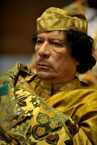 Muammar al-Gaddafi at the AU summit-LR