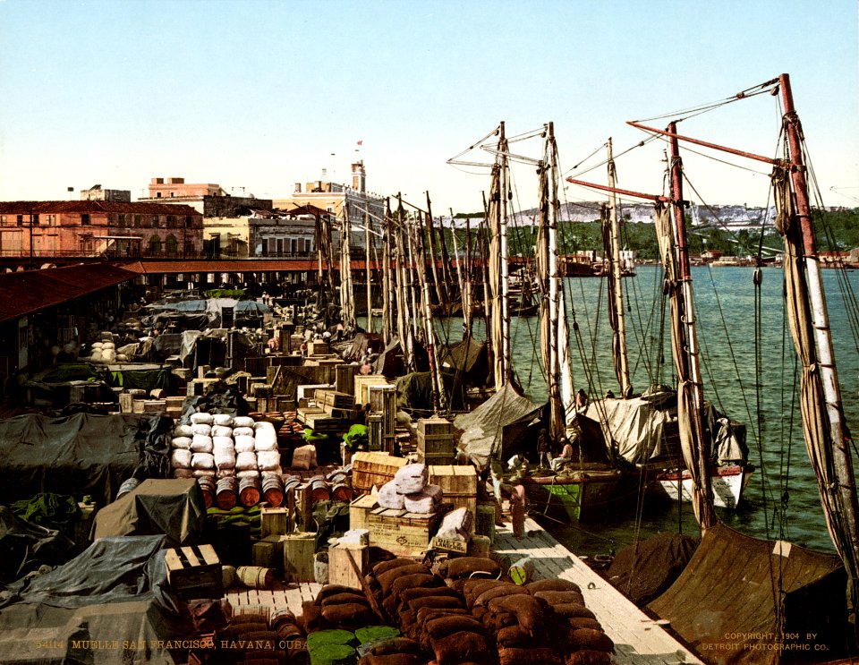 Muelle San Francisco, Havana, Cuba, 1904