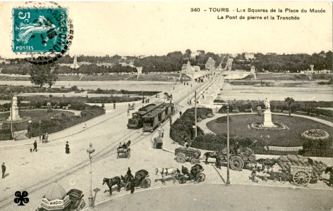 MTIL 340 - TOURS - Les squares de la Place du Musée - Le Pont de pierre et la Tranchée