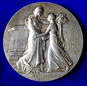 Mulhouse within Alsace 1798 to 1898, obverse