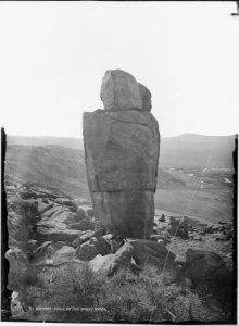 Mummy Rock, on the Sweetwater. Fremont County, Wyoming - NARA - 516902