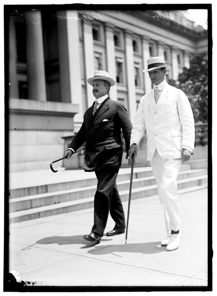 McADOO, WILLIAM GIBBS. SECRETARY OF THE TREASURY, 1913-1921. RIGHT, WITH JNO. SKELTON WILLIAMS LCCN2016865688