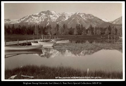 Mt. Tallac from meadows near Hotel, Tallac, Cal. C.R. Savage, Salt Lake. photo