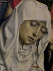 Maître de Saint Barthélémy - La Descente de Croix (détail) - Tête de la Vierge