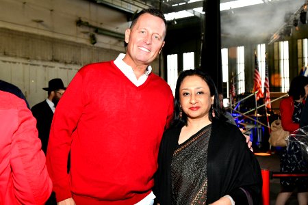 Mukta Dutta Tomar and Richard Grenell, 4th of July 2019 in Berlin