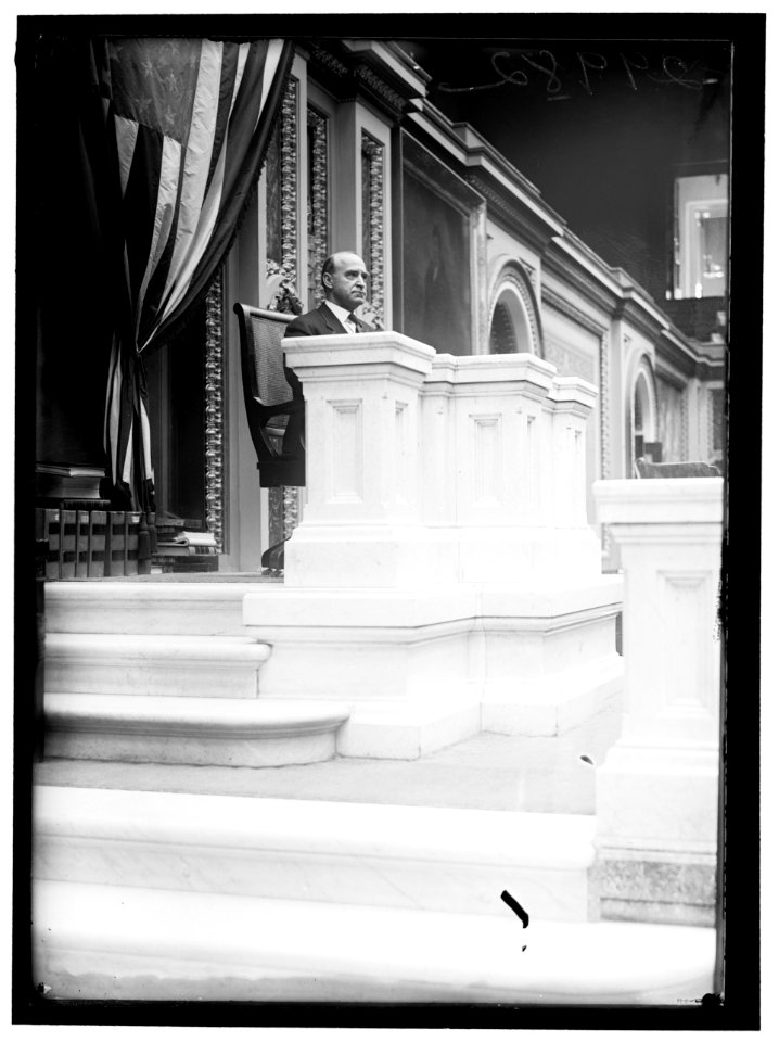 McKEOWN, THOMAS DEITZ. REP. FROM OKLAHOMA, 1917-1921, 1923-. IN SPEAKER'S CHAIR LCCN2016869691