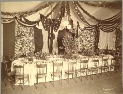McKinley inaugural supper table in Pension Building, Washington, D.C. (March 4, 1897) LCCN00650951