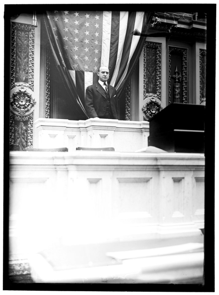 McKEOWN, THOMAS DEITZ. REP. FROM OKLAHOMA, 1917-1921, 1923-. IN SPEAKER'S CHAIR LCCN2016869690