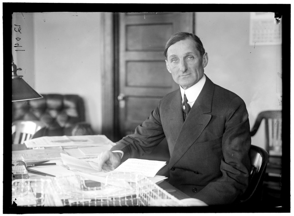 McADOO, WILLIAM GIBBS. SECRETARY OF THE TREASURY, 1913-1921. AT DESK LCCN2016868886