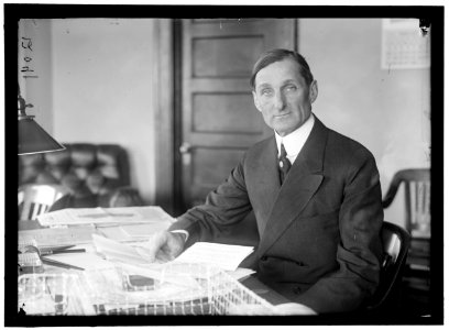McADOO, WILLIAM GIBBS. SECRETARY OF THE TREASURY, 1913-1921. AT DESK LCCN2016868886