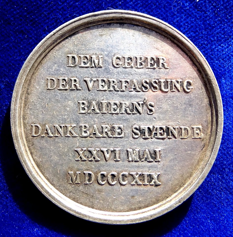 Medal Bavarian Constitution 1819, rev